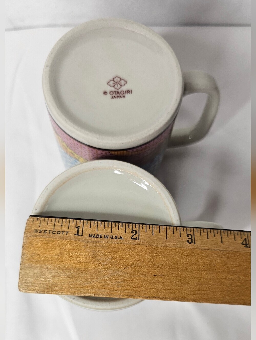 Vintage Otagiri Japan Hot Air Balloon Mug Set of 2 Ceramic Coffee Cups Village⁷ - Picture 7 of 7